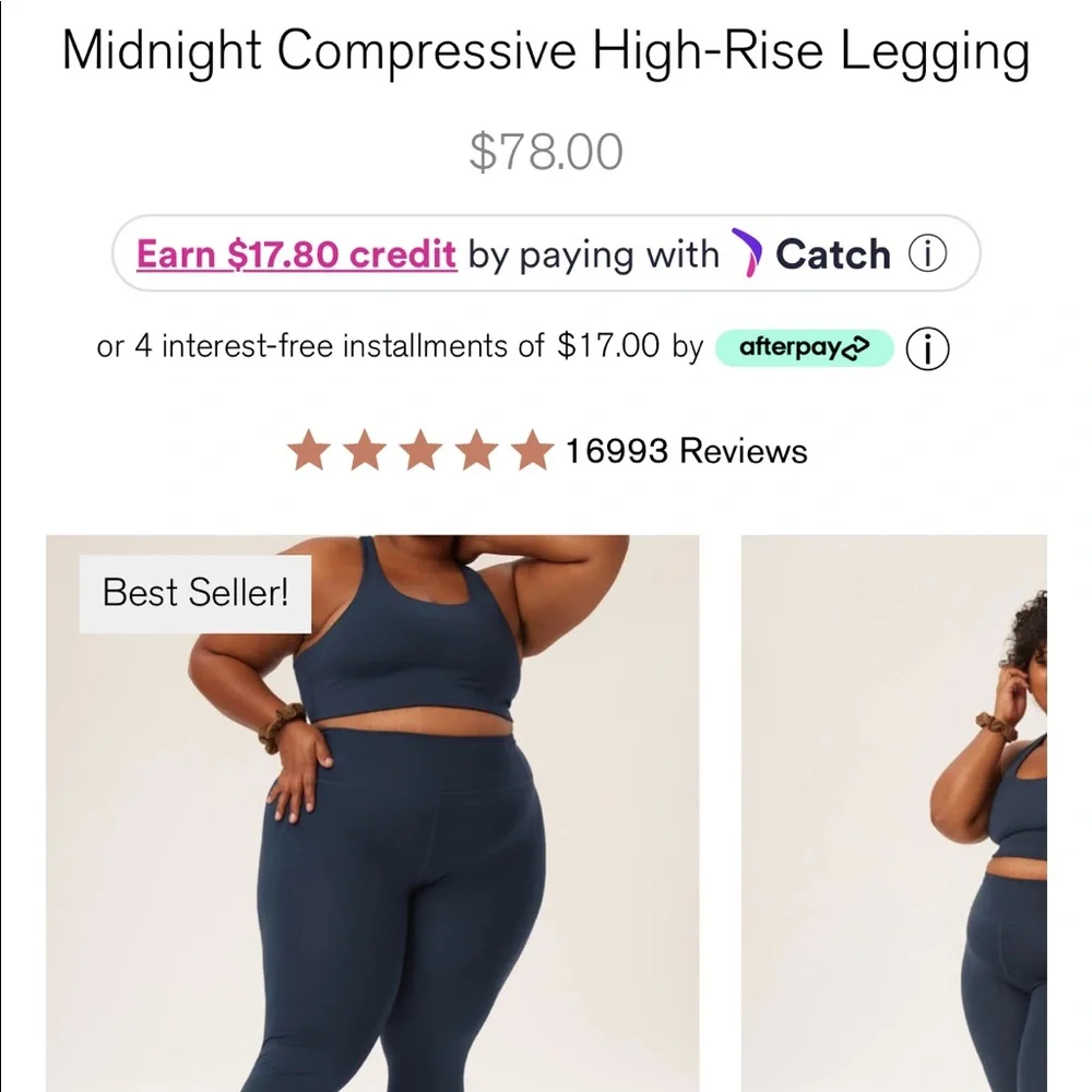 Girlfriend Collective High Rise Compressive Legging - Picture 4 of 4